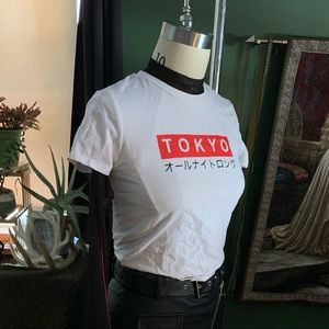 Forever 21 Tokyo Crop Top Cyberpunk Tee Shirt